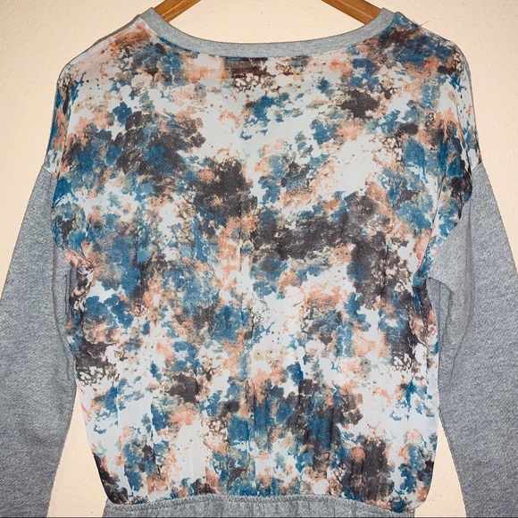 BCBGeneration Grey Sheer Back Sweatshirt Dress Med - Picture 10 of 11